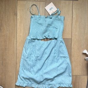 Kittenish blue dress